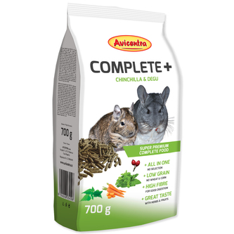 Krmivo AVICENTRA COMPLETE+ pro činčily a osmáky degu - Zákaznícke dni 28.3. – 30.4.2024