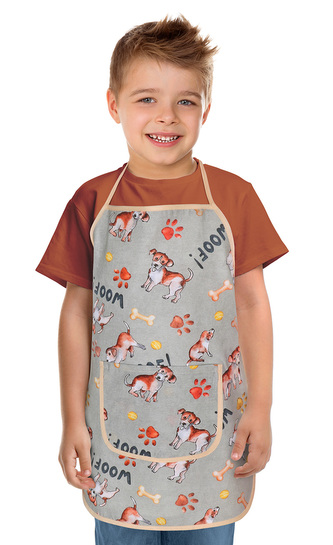 Dětská zástěrka - Pejsek - 37 x 47 cm, pro děti ve věku 3 - 5 let