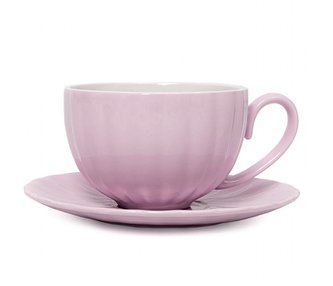 Šálek | MINA | s podšálkem | růžová | 0,28 l | 847238 Homla