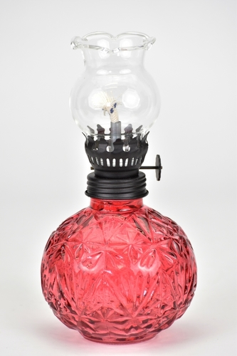 Petrolejová lampa Candy červená 18x9 cm