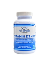Fitsport nutrition - Vitamin D3 + K2 2000IU / 150mcg 120 kapslí