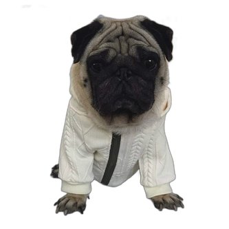 Svetr s kapucí Bulldog - Béžová L Svetr s kapucí Bulldog - Béžová L