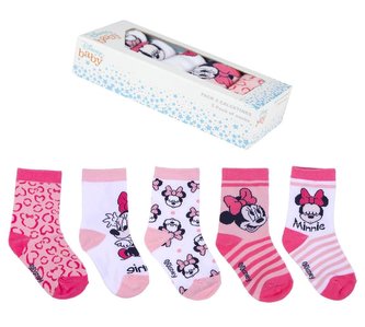SADA 5 KS PONOŽKY MINNIE BABY - velikost 15-16