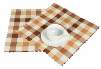 Forbyt  Ubrus s nešpinivou úpravou, Kostka Hnědá 50 x 100 cm