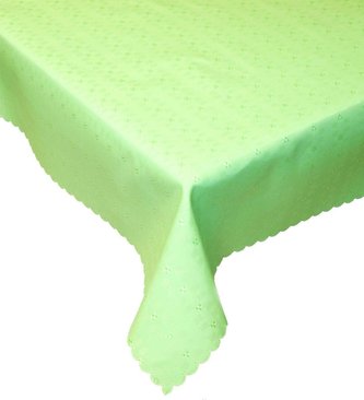 Forbyt, Ubrus s nešpinivou úpravou, Čtverečky, kulatý smetanová 120 x 200 cm