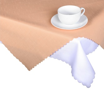 Ubrus s nešpinivou úpravou, Jednobarevný Deštík, lososový 130 x 160 cm