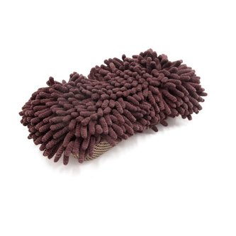 Mycí houba z mikrovlákna 2v1, 24 x 12cm Hnědá