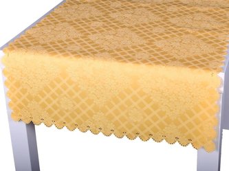 Forbyt, Ubrus s nešpínivou úpravou, Protiskluzový Kvítí, oranžový 50 x 100 cm