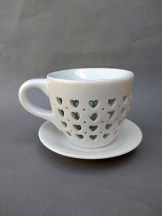 Aromalampa šálek se srdíčky