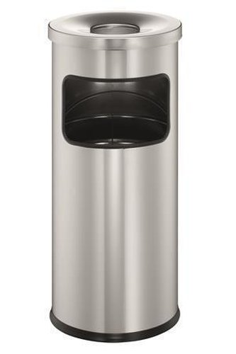 Odpadkový koš "Safe", stříbrná, kulatý, s popelníkem, DURABLE 333223