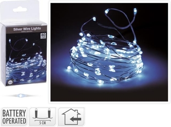 Drát dekor. 80 LED studené světlo