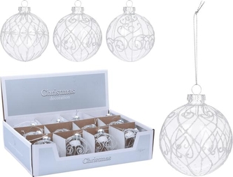 Ozdoba koule sklo zdobená