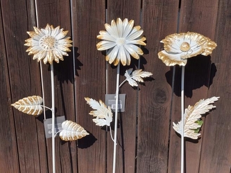 Květina plechová zápich v. 80cm