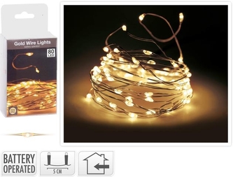 Drát dekorační 80 LED teplé světlo
