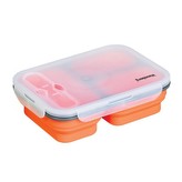 Obědový box 1100ml Klausberg, barva oranžová, materiál silikon