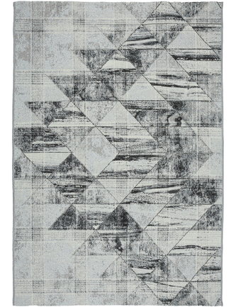 Venkovní vzorovaný koberec TROJKAT šedá 120x170 cm Multidecor