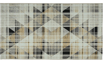 Venkovní vzorovaný koberec TROJKAT krémová 60x100 cm Multidecor