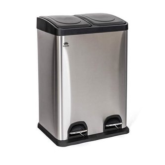 Odpadkový koš Brilanz recyklovací nerezový Savery 40 l (2 x 20 l)