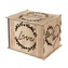 Dřevěný box na peníze LOVE 30 x 24 x 22 cm