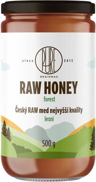 BrainMax Pure RAW lesní med, 500 g