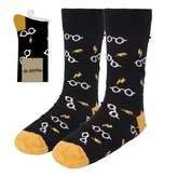 Ponožky černé s brýlemi dámské, Harry Potter