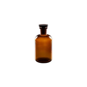 Láhev skleněná kulatá s broušeným hrdlem 250 ml HNĚDÁ