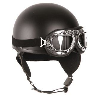 Helma motocyklová RETRO ČERNÁ vel.L / 59-60cm