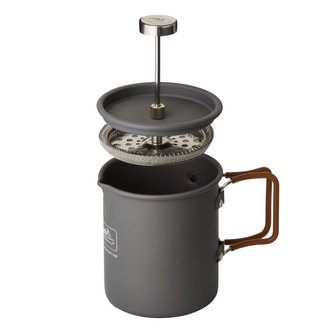 Konvice CAMP se sítkem FRENCH PRESS 600 ml ŠEDÁ