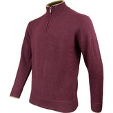Svetr ASHCOMBE se zipem jehněčí vlna PLUM vel.XXL