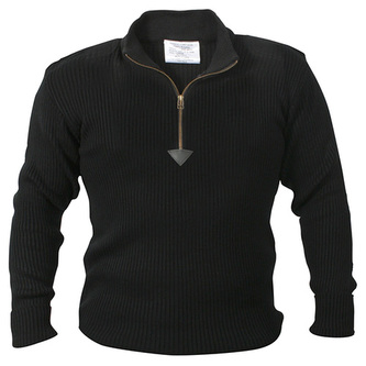 Svetr ACRYLIC COMMANDO 1/4 zip ČERNÝ vel.L