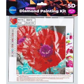 Diamentowa mozaika pełna - Flower 20x20 80872