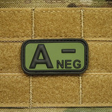 Nášivka KREV A NEG plast ZELENÁ