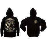 Mikina USMC BULLDOG s kapucí ČERNÁ vel.XL