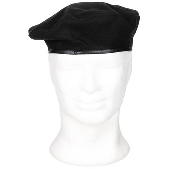 Baret ŠVÝCARSKÝ vlněný ČERNÝ vel.58