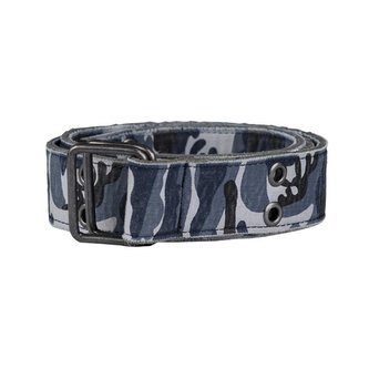 Opasek provlíkací VINTAGE CANVAS 40mm SKY BLUE CAMO 110 cm