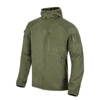 Mikina ALPHA FLEECE s kapucí ZELENÁ vel.L