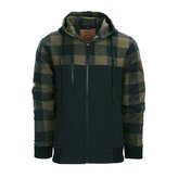 Mikina LUMBERSHELL ZELENO/ČERNÁ vel.L