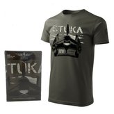Triko Junkers Ju-87 STUKA ŠEDOZELENÉ vel.L