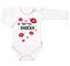 Body dlouhý rukáv s vtipným textem Baby Nellys, Byla tady babička, vel. 68