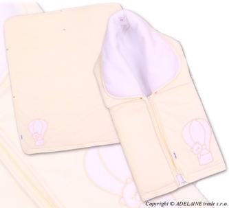 Multifunkční deka 3v1 Medvídek - ecru/smetanová