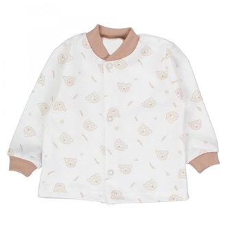 Kojenecká košilka, kabátek bavlna Teddy Baby, béžová, vel. 68; 62 (2-3m)