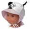 Letní klobouček Baby Nellys Minnie na zavazování, růžový; 74-80 (9-12m)