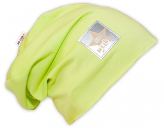Bavlněná čepička Baby Nellys ® - limetka, vel. 92/98; 92/98 (18-36m)