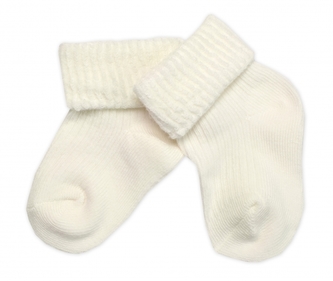 Kojenecké ponožky, Baby Nellys, ecru, vel. 6-9m; 68/74 (6-9m)