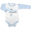 Body dl. rukáv s vtip. textem Baby Nellys, Já jsem TEN DŮVOD našeho zpoždění, vel. 80 kluk; 80 (9-12m)