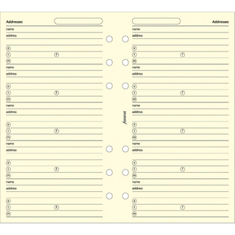 Filofax, Adresář: kompletní, osobní, krémová