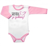 Body dl. rukáv s vtip. textem Baby Nellys,  Lituji dámy, můj táta je zadaný, vel. 86; 86 (12-18m)