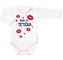 Body dlouhý rukáv s vtipným textem Baby Nellys, Bola tu TETIČKA, vel. 62; 62 (2-3m)