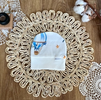 Kojenecká čepička Mamatti, Balón - bílá, vel. 68; 68 (3-6m)