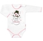 Baby Nellys Body dlouhý rukáv Moje první Vánoce, Sněhulák, bílé, vel. 68; 68 (3-6m)